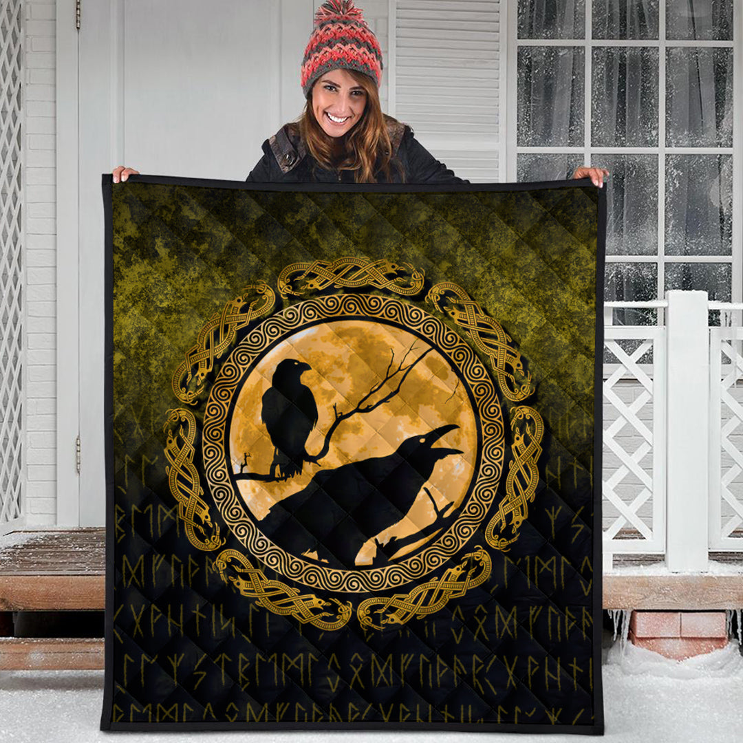 viking-quilt-vikings-huginn-muninn-odin-ravens-gold-version-quilt