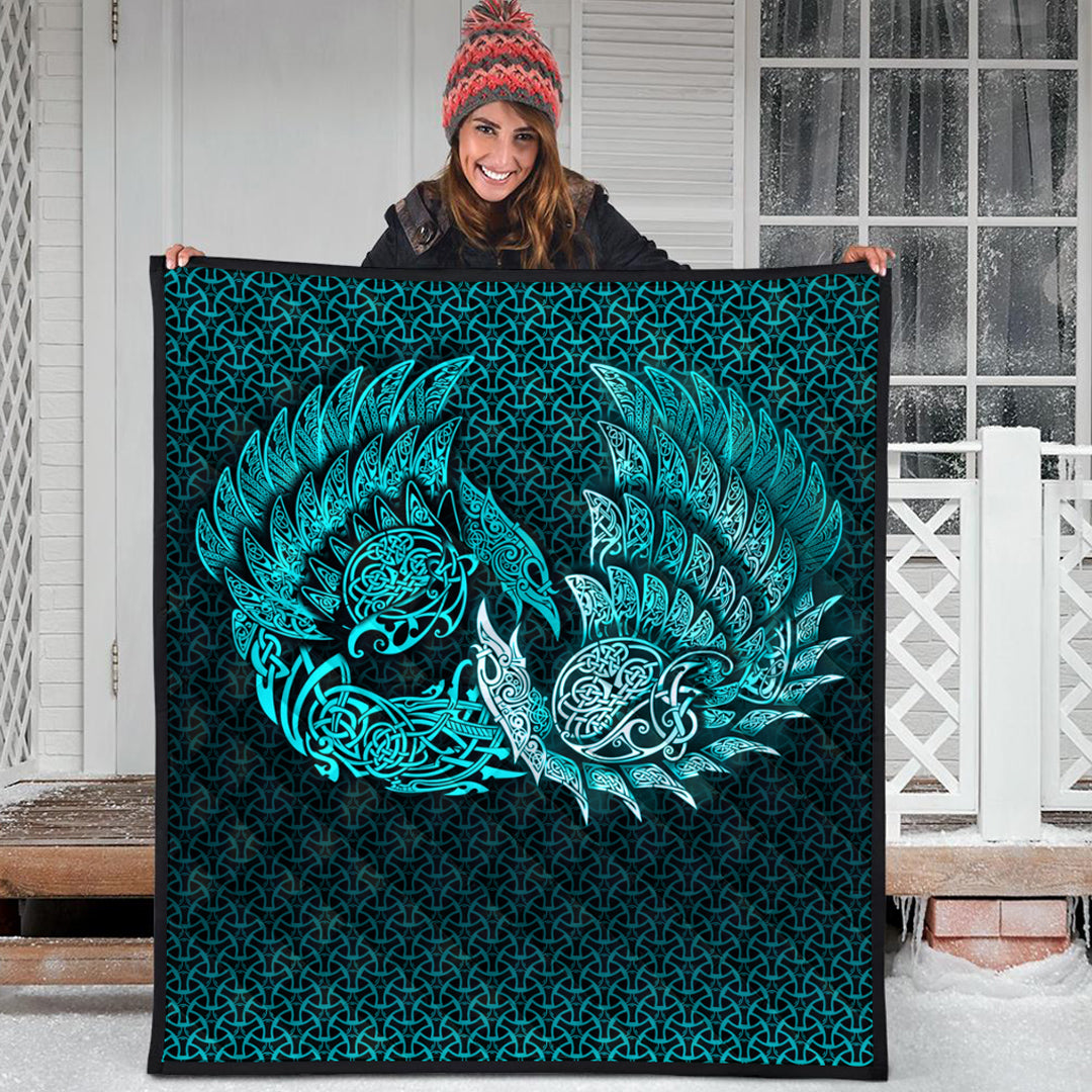 viking-quilt-ragnarok-huginn-muninn-cyan-version-quilt