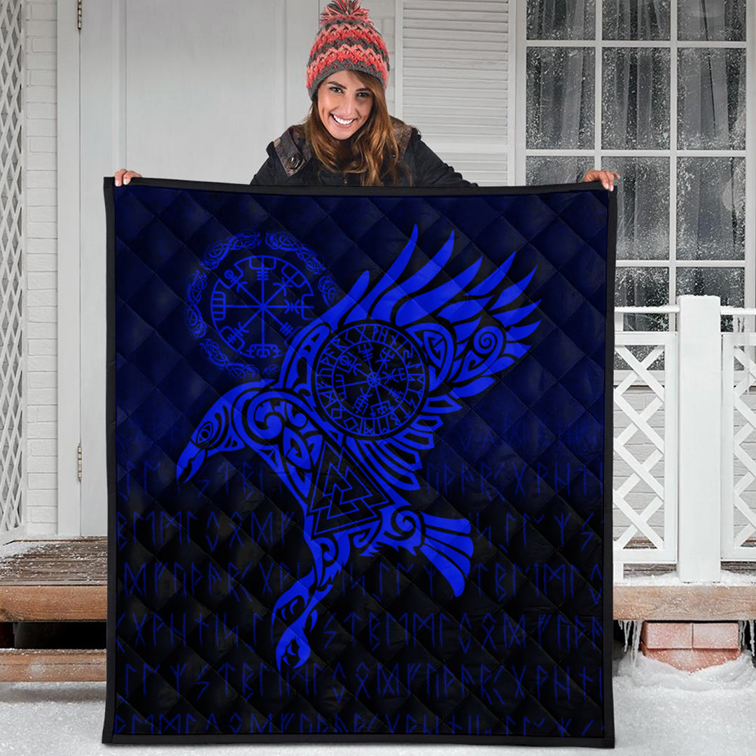 viking-quilt-raven-vegvisir-tattoo-blue-version-quilt