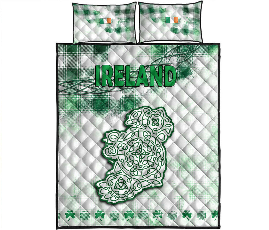 Ireland Cross Cricket Team Quilt Bed Set Celtic Irish Green Pattern Unique No2 - Wonder Print Shop