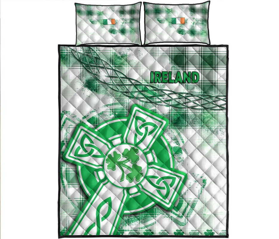 Ireland Cross Cricket Team Quilt Bed Set Celtic Irish Green Pattern Unique No1 - Wonder Print Shop