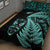 New Zealand Haka Rugby Maori Quilt Bed Set Silver Fern Vibes Turquoise LT8 - Wonder Print Shop