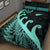 New Zealand Rugby Maori Quilt Bed Set Silver Fern Koru Vibes Turquoise LT8 - Wonder Print Shop