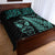 New Zealand Haka Rugby Maori Quilt Bed Set Silver Fern Vibes Turquoise LT8 - Wonder Print Shop