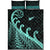 New Zealand Rugby Maori Quilt Bed Set Silver Fern Koru Vibes Turquoise LT8 - Wonder Print Shop