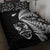 New Zealand Haka Rugby Maori Quilt Bed Set Silver Fern Vibes Black LT8 - Wonder Print Shop