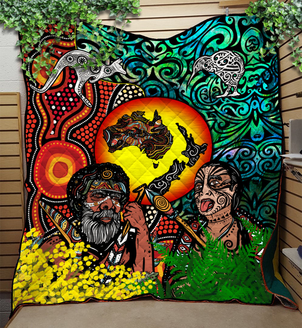 australia-aboriginal-kangaroo-combine-new-zealand-maori-kiwi-bird-quilt