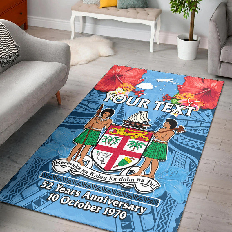 Fiji 1970 Area Rug Happy 52 Years Independence Anniversary Ver.01 - Wonder Print Shop