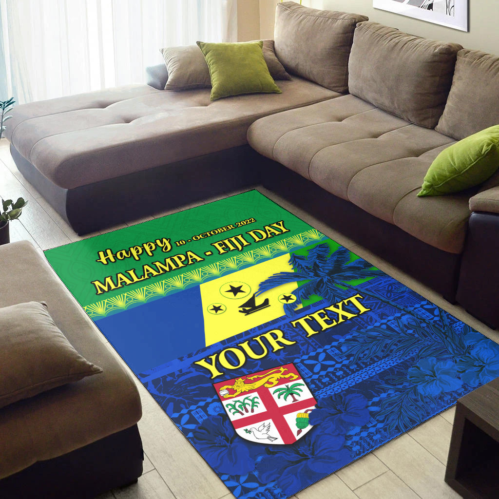 Custom Personalised Malampa Fiji Day Area Rug Vanuatu Polynesia mix Flowers LT13 - Wonder Print Shop