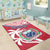 Samoa Area Rug Samoan Coat Of Arms With Coconut Red Style - Wonder Print Shop