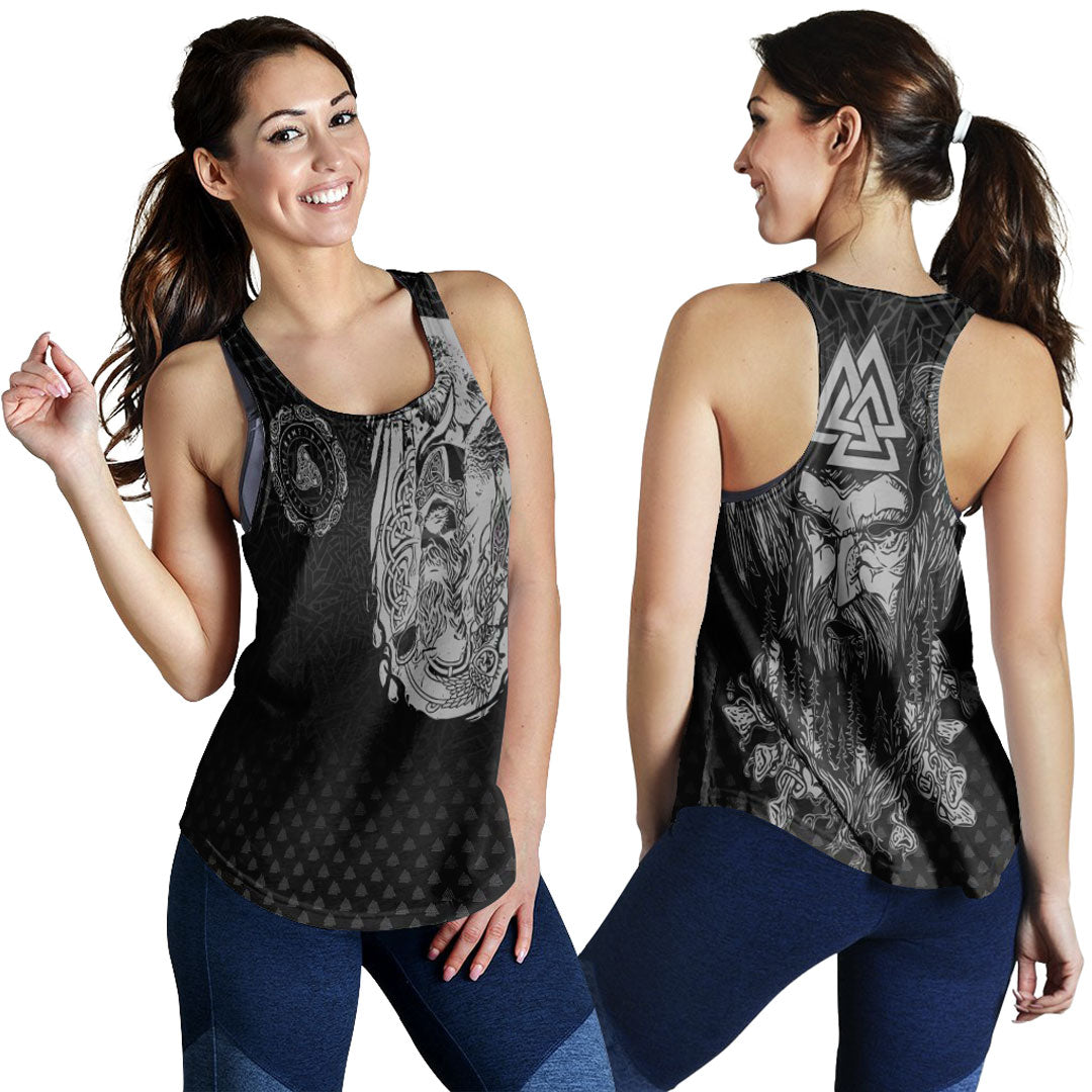 viking-clothing-viking-odin-raven-tattoo-style-special-version-womens-racerback-tank