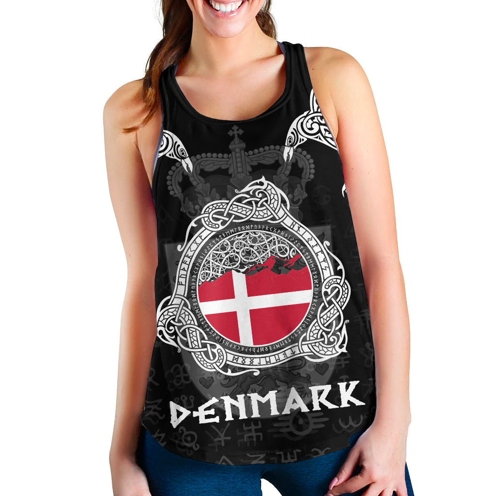 viking-denmark-style-double-raven-of-odin-womens-racerback-tank