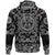 Viking Hoodie Raven In Celtic Scandinavian Style and Norse Runes with Bandana Paisley Style RLT12 - Wonder Print Shop