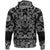 Viking Hoodie Raven With Horns and Soaring Crown with Bandana Paisley Style RLT12 - Wonder Print Shop