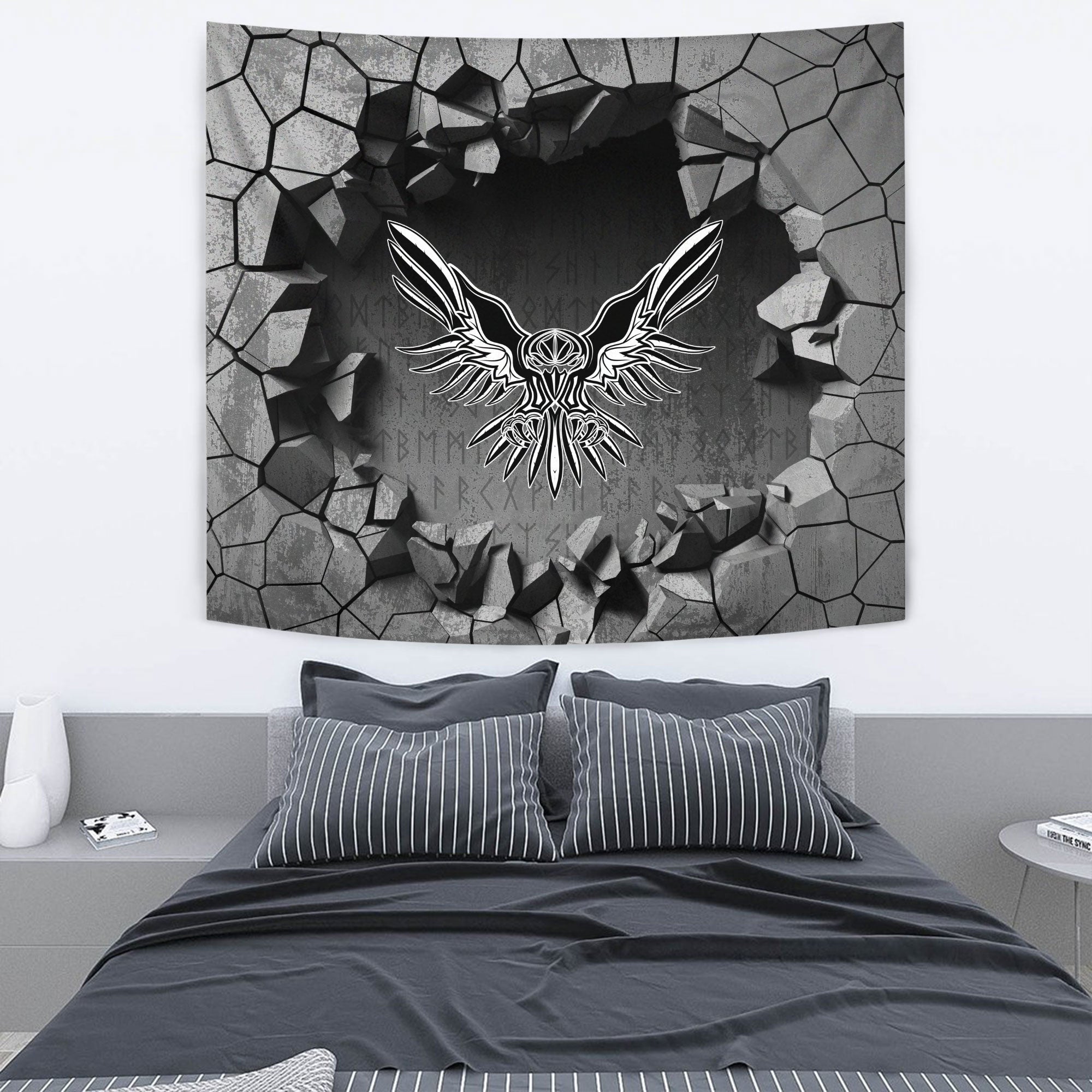 viking-tapestry-raven-skull-and-valknut-symbol-tapestry