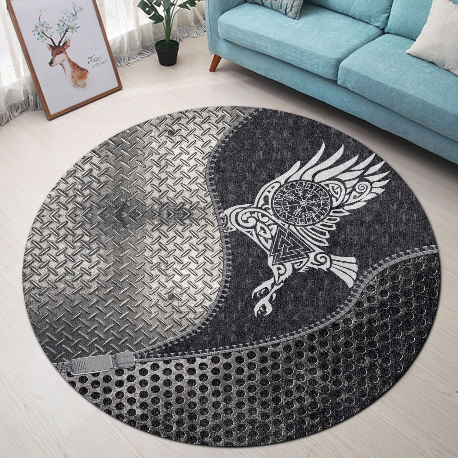 viking-carpet-raven-of-odin-round-carpet