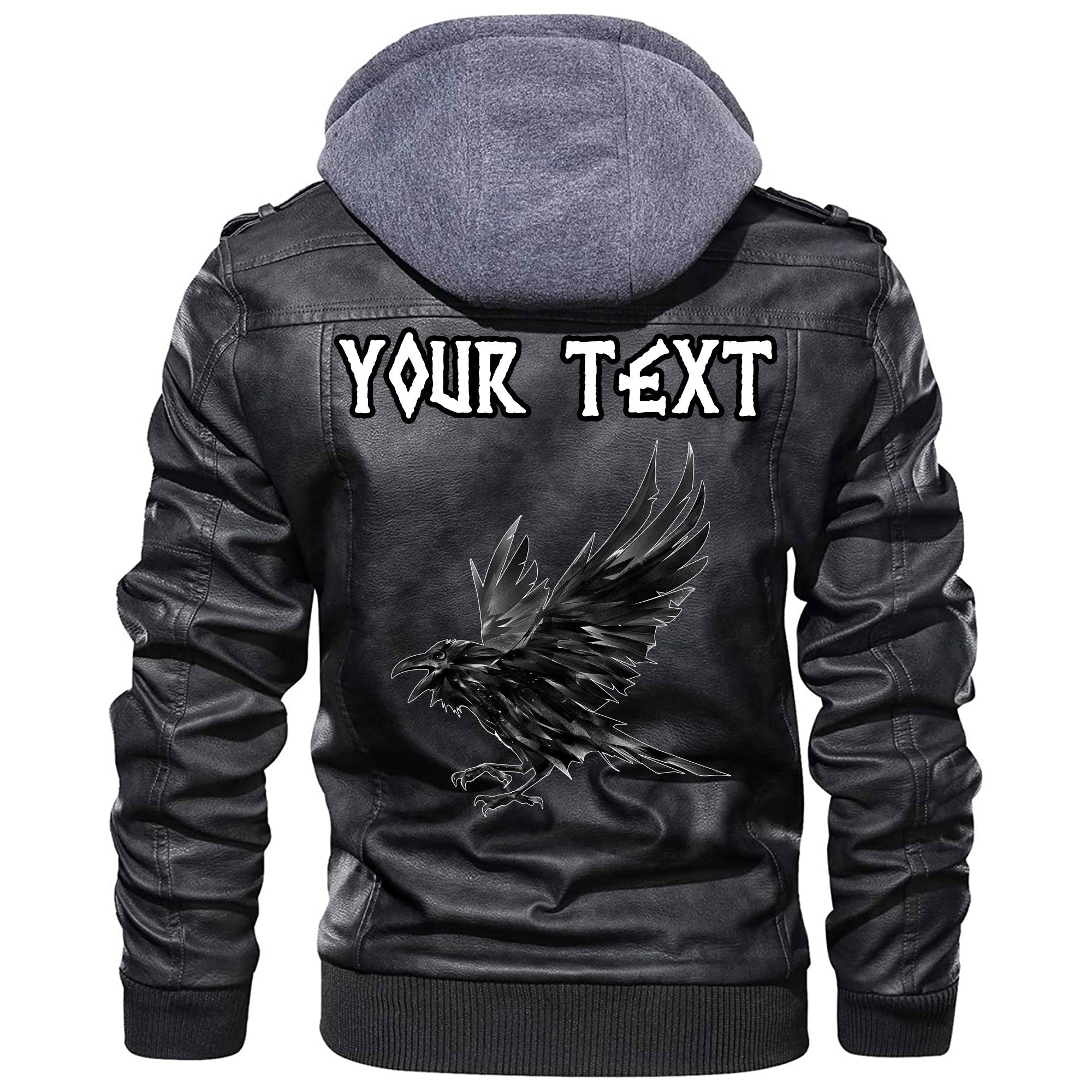 (Custom) Wonder Print Shop - Raven 2 Leather Jacket RLT12 - Wonder Print Shop