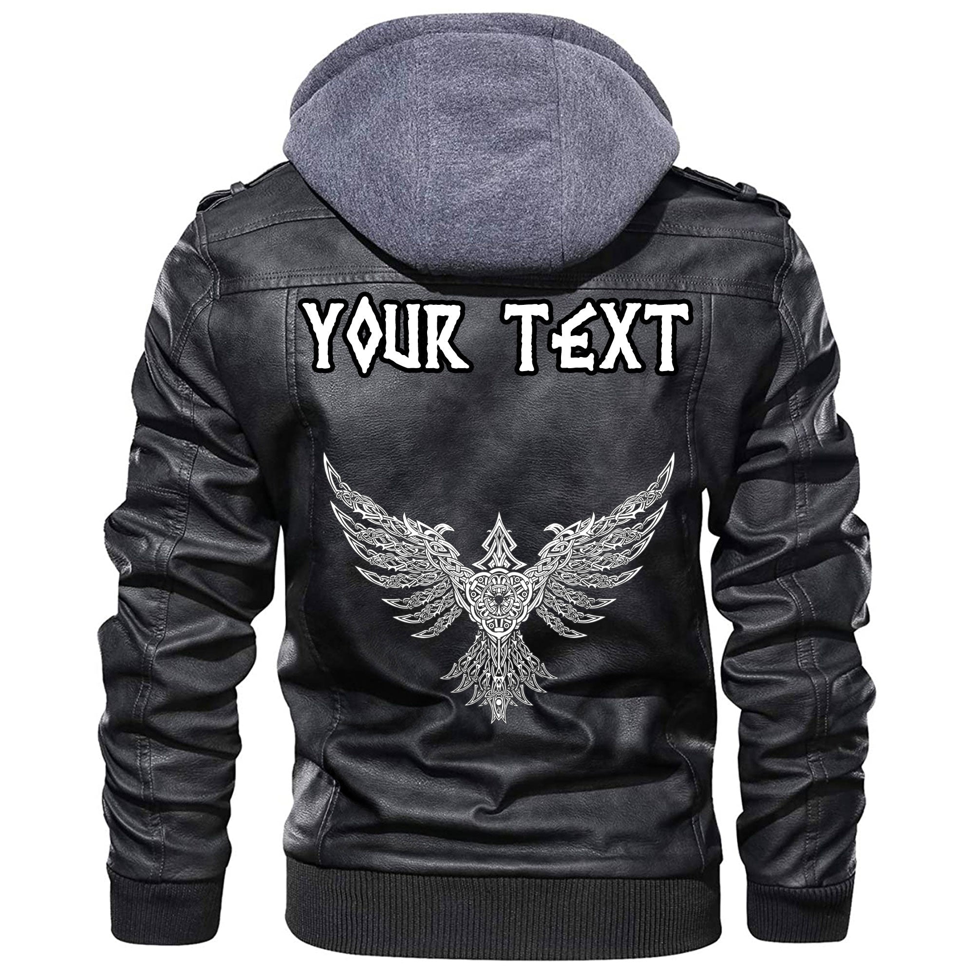 (Custom) Wonder Print Shop - Raven of Midgard Leather Jacket RLT12 - Wonder Print Shop