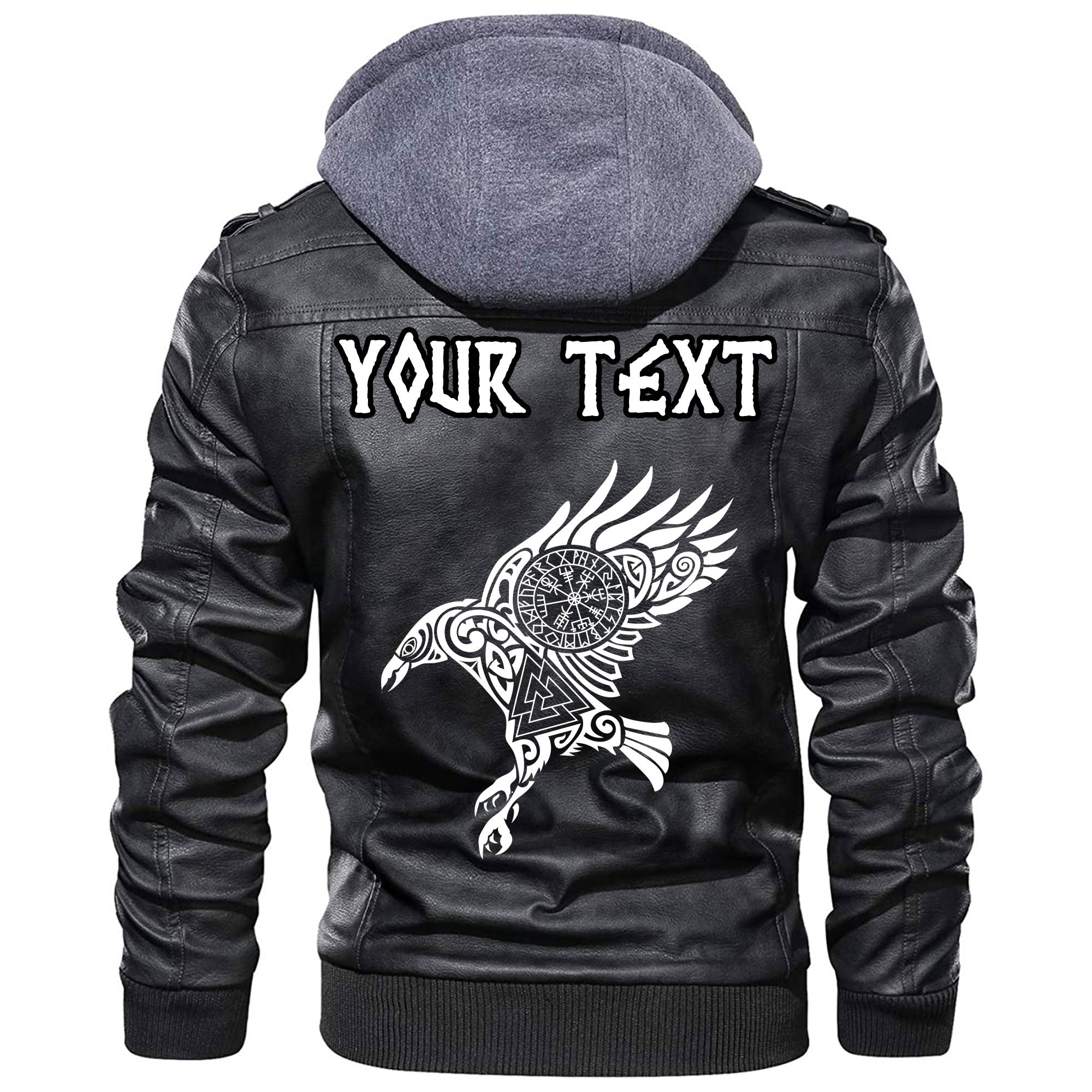 (Custom) Wonder Print Shop - Raven of Odin Leather Jacket RLT12 - Wonder Print Shop