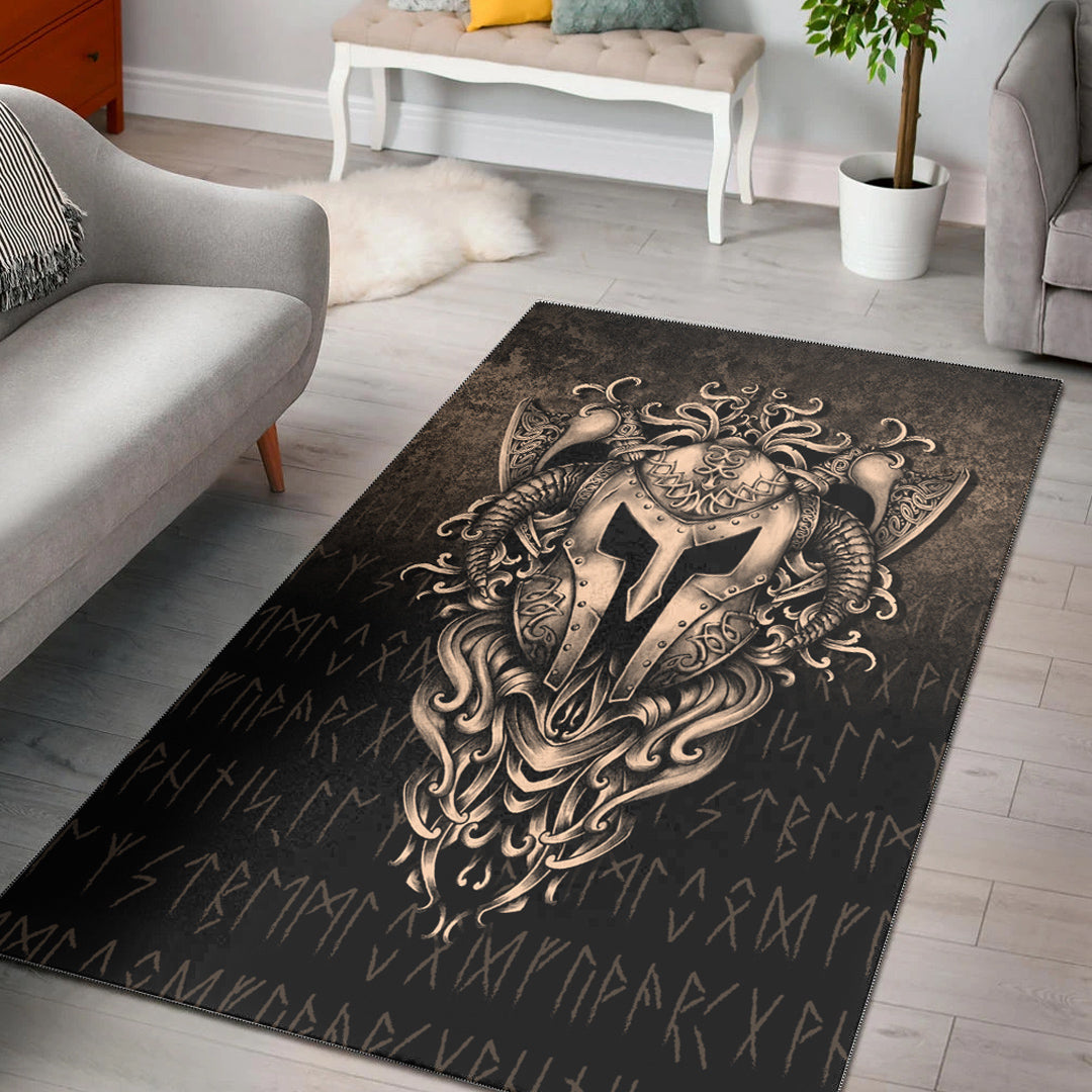 Viking Area Rug The Armor Of Viking Gold Version Area Rug RLT12 - Wonder Print Shop