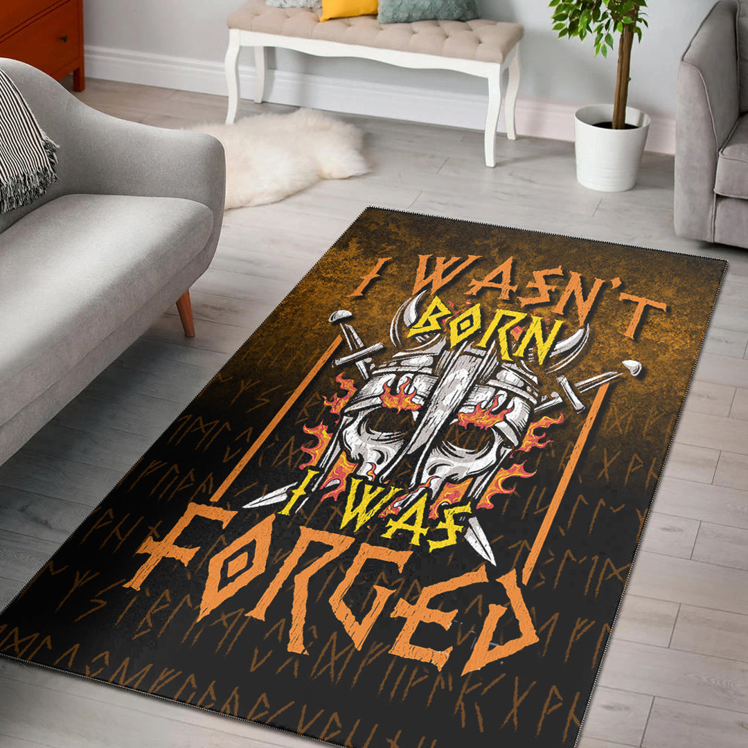 Viking Area Rug I Wasnt Born I Was Forged Area Rug RLT12 - Wonder Print Shop