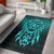 Viking Area Rug Viking God Odin Allfather In Asgard Raven God Cyan Version Area Rug RLT12 - Wonder Print Shop