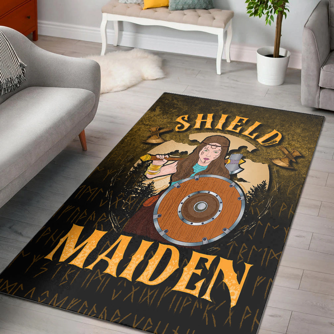 Viking Area Rug Shield Maiden Area Rug RLT12 - Wonder Print Shop