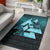 Viking Area Rug Huginn Muninn Ravens from Odin Viking Cyan Version Area Rug RLT12 - Wonder Print Shop