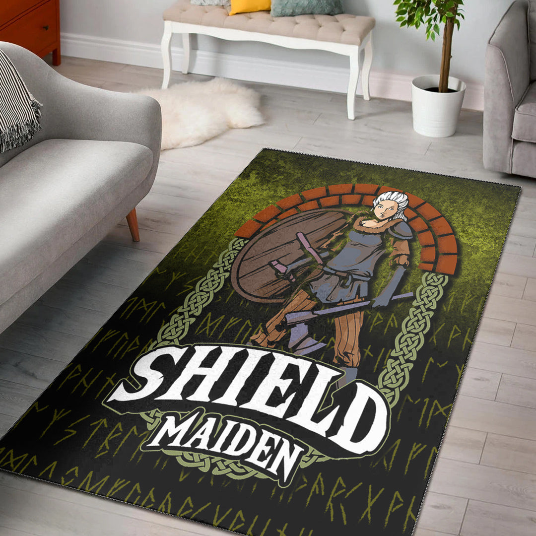 Viking Area Rug Shield Maiden Area Rug RLT12 - Wonder Print Shop