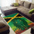 Jamaica Off Shoulder Rectangle Rug Rastafari Lion Mix Kente LT7 - Wonder Print Shop