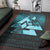 Viking Area Rug Huginn Muninn Ravens from Odin Viking Cyan Version Area Rug RLT12 - Wonder Print Shop