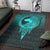 Viking Area Rug Viking Norse Wolf Cyan Version Area Rug RLT12 - Wonder Print Shop