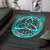 Viking Area Rug Vegvisir Nordic Viking Rune Cyan Version Area Rug RLT12 - Wonder Print Shop