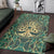 Viking Area Rug Tree Of Life with Triquetra Malachite and Gold Area Rug RLT12 - Wonder Print Shop