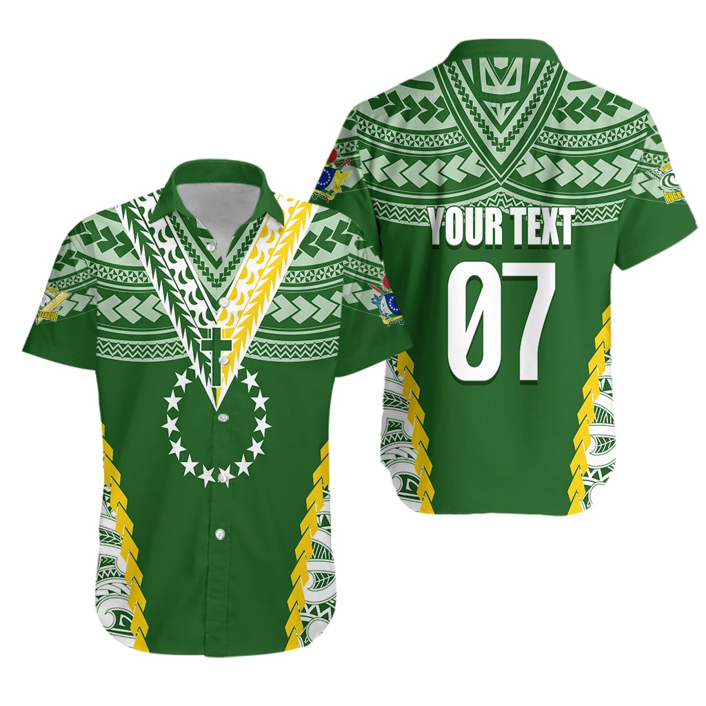 (Custom Personalized) Cook Islands Rugby Medallion of Stars Hawaiian Shirt - Wonder Print Shop