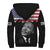 United States Sherpa Hoodie United States Happy MLK Day Flag Grunge Style - Wonder Print Shop