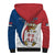 Serbia Sherpa Hoodie Happy Serbian Statehood Day With Coat Of Arms - Wonder Print Shop