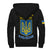 Ukraine Sherpa Hoodie Ukraine Gold Trident Slava Ukraini Black - Wonder Print Shop