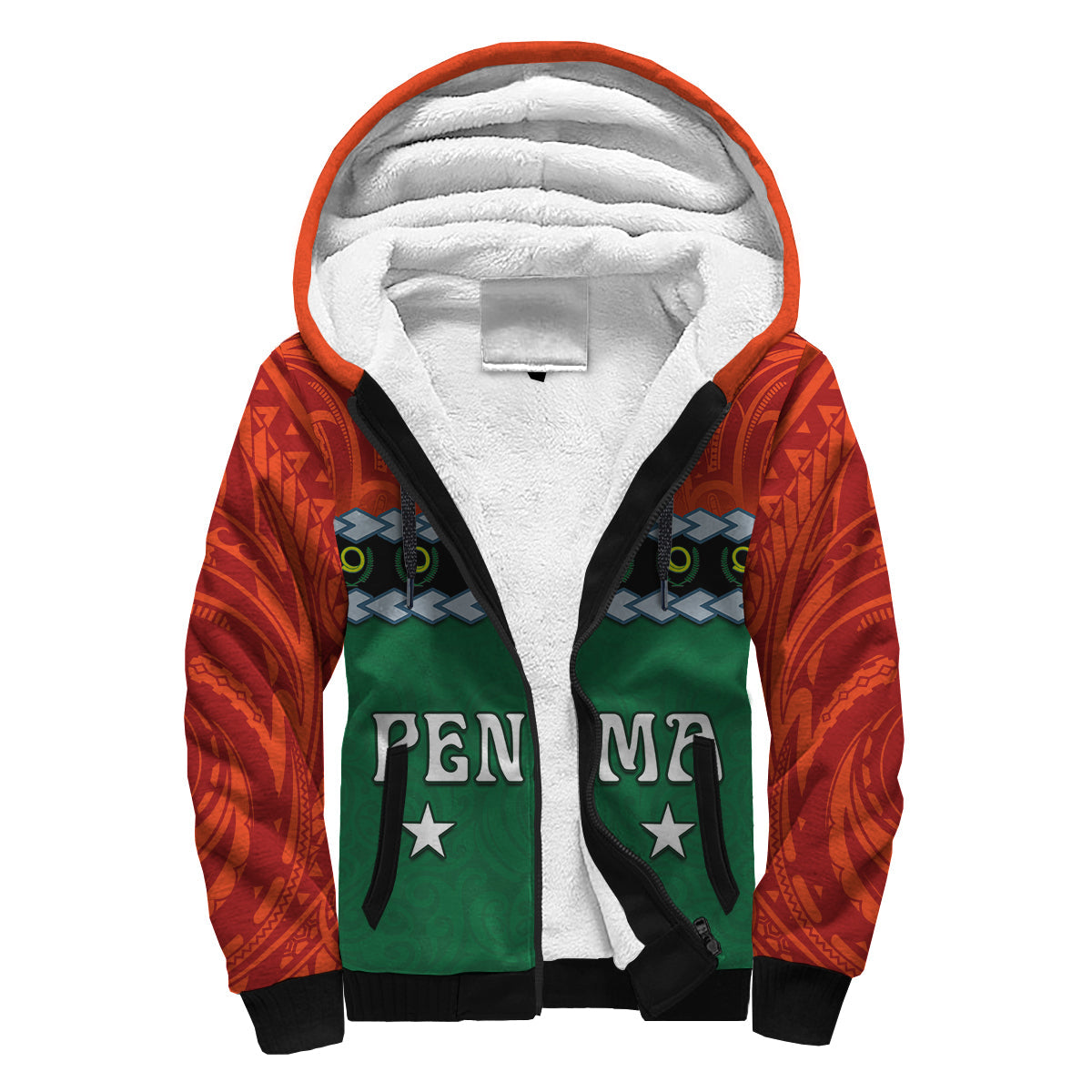 Custom Personalised Penama Province Shepa Hoodie Vanuatu Pig Tusk Polynesian Flag Style - Wonder Print Shop