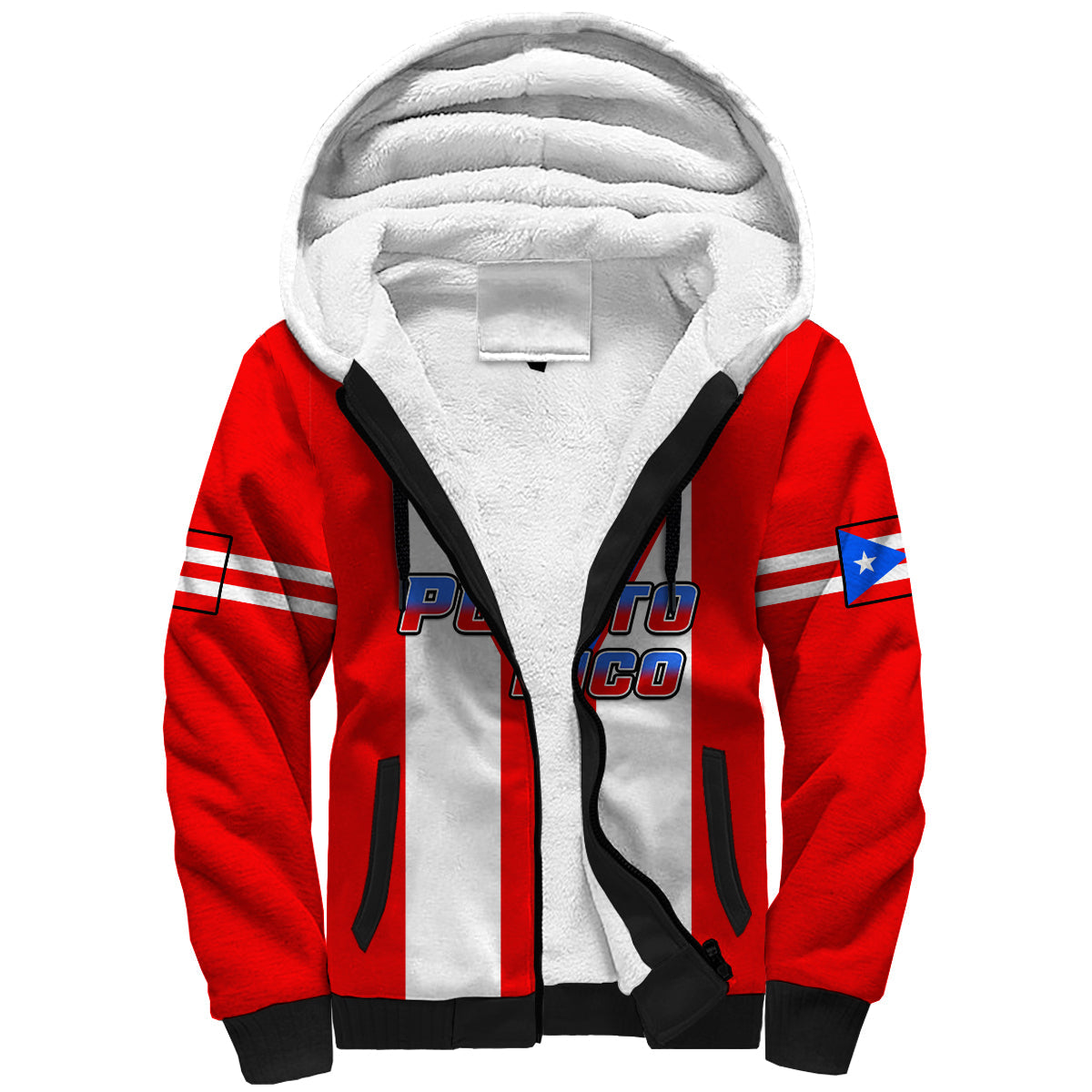 custom-personalised-puerto-rico-sherpa-hoodie-coat-of-arms-mix-flag