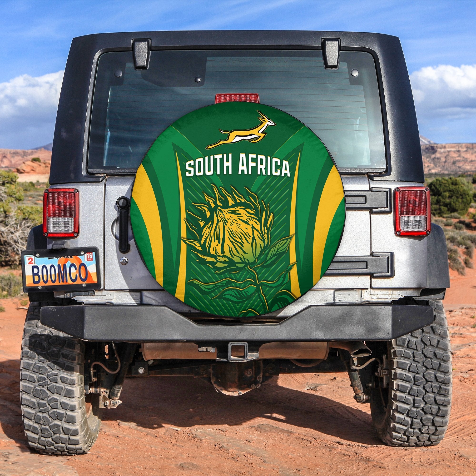 South Africa Rugby Spare Tire Cover Springboks Champion LT13 - Wonder Print Shop