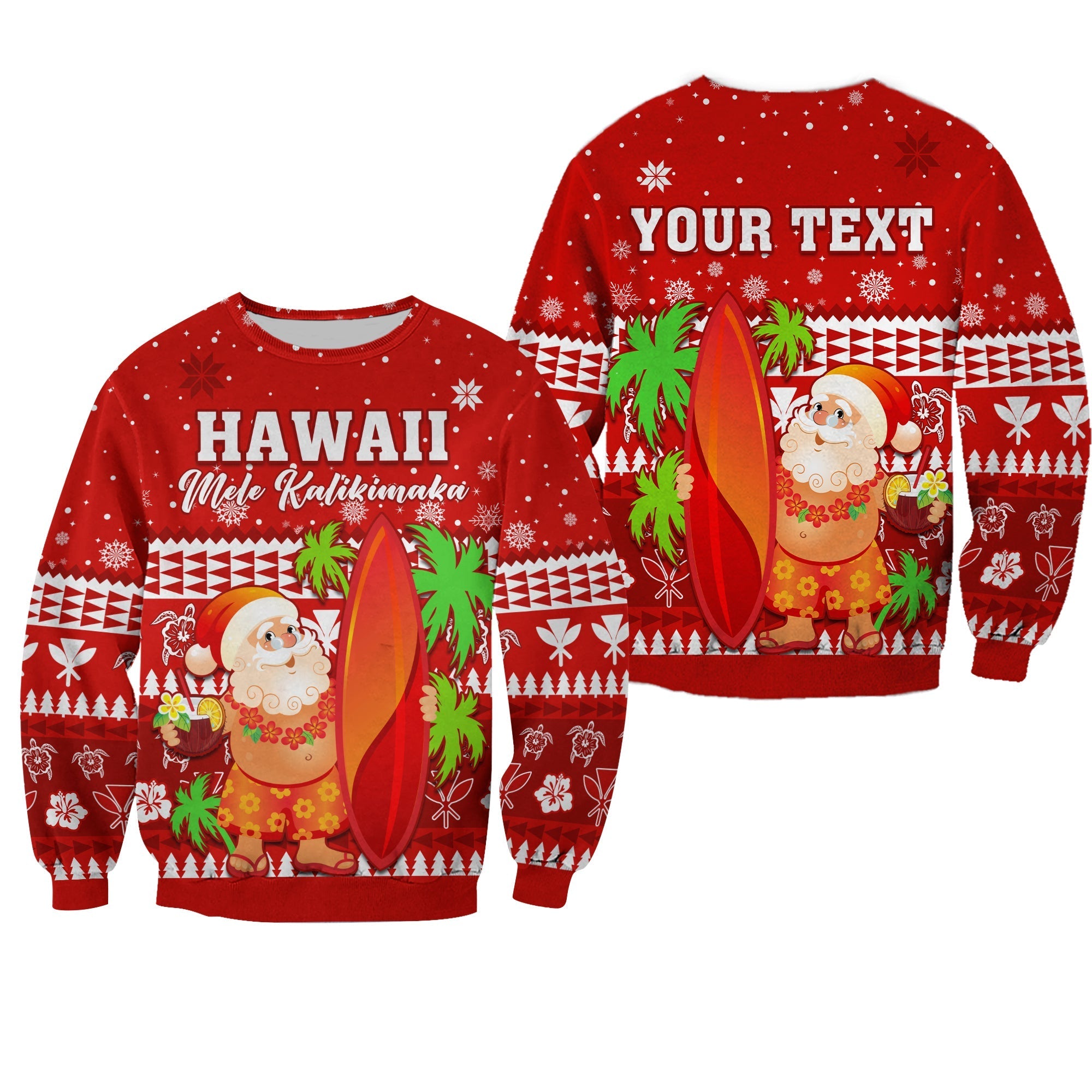 custom-personalised-mele-kalikimaka-sweatshirt-santa-claus-hawaii-christmas