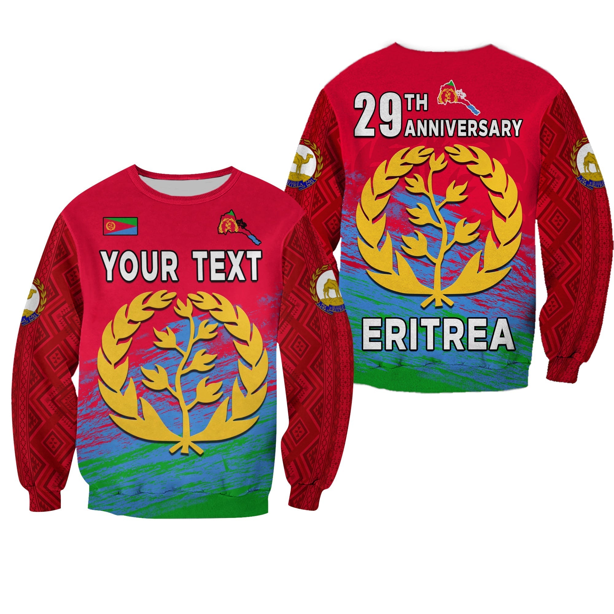 (Custom Personalised) Eritrea Sweatshirt Eritrean Independence Day LT13 - Wonder Print Shop