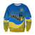 (Custom Personalised) Ukraine Sweatshirt National Flag Style - Wonder Print Shop