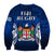 Fiji Rugby Sweatshirt Flying Fijians Blue Tapa Pattern LT13 - Wonder Print Shop