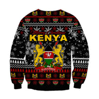 Unisex black Kenya Christmas sweatshirt, Merry Christmas Kenya lions and Harambee text