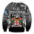 Fiji Rugby Sweatshirt Flying Fijians Black Tapa Pattern LT13 - Wonder Print Shop