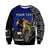 (Custom Personalised) Siva Samoa Sweatshirt Samoan Dance Mix Blue Polynesian LT13 - Wonder Print Shop