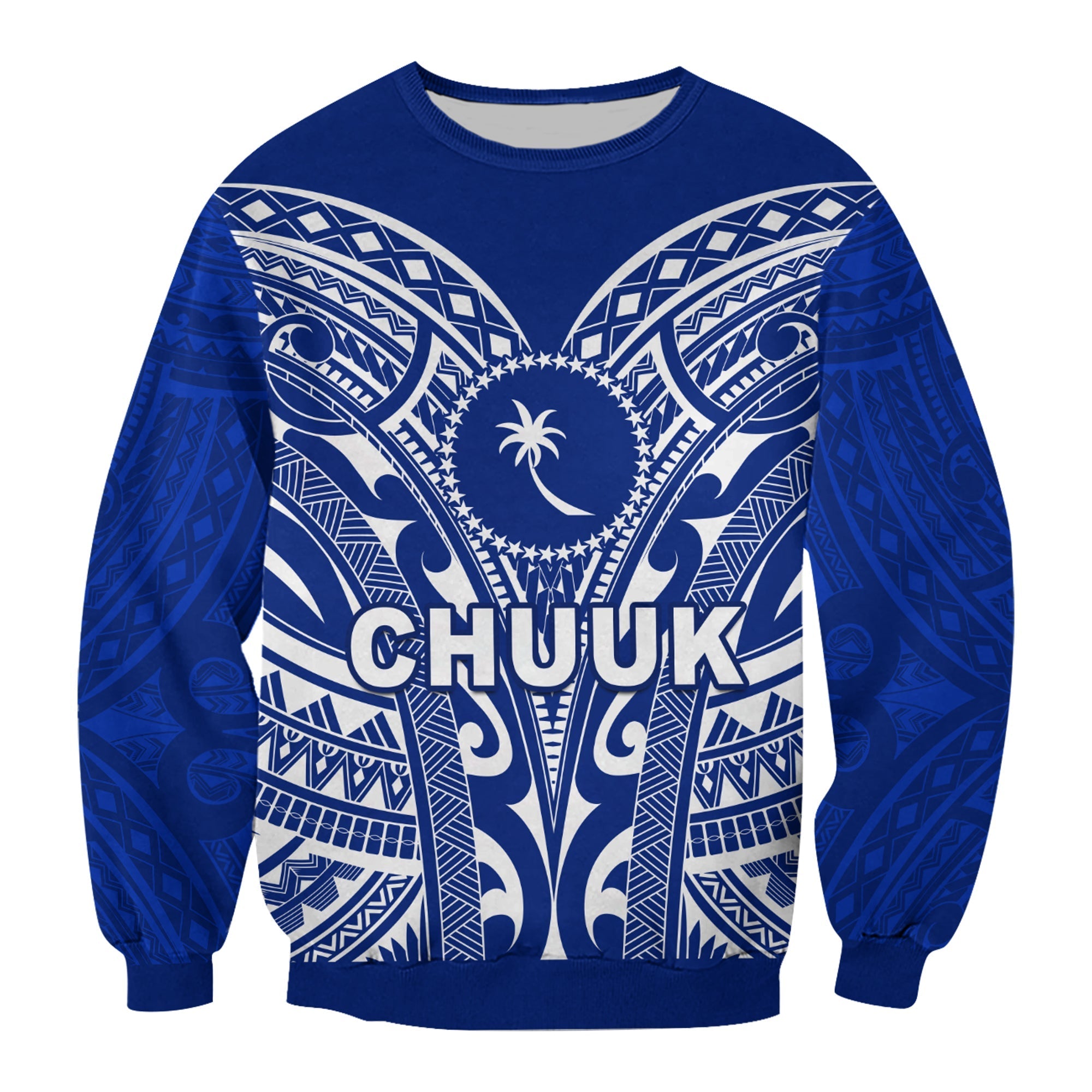 Chuuk Sweatshirt Micronesia Simple Pattern LT13 - Wonder Print Shop