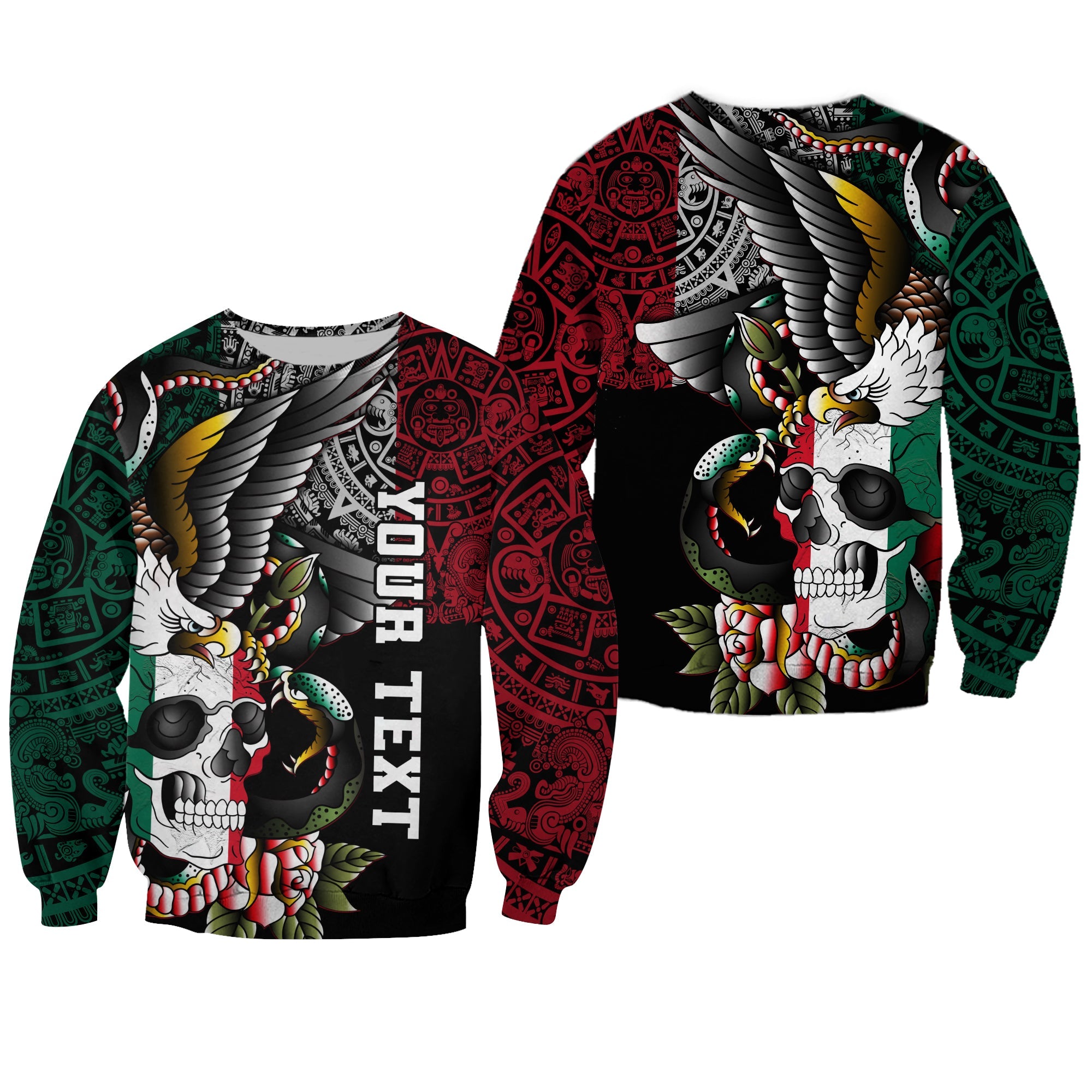 custom-personalised-mexico-sweatshirt-mexican-skull-eagle-with-angry-snake